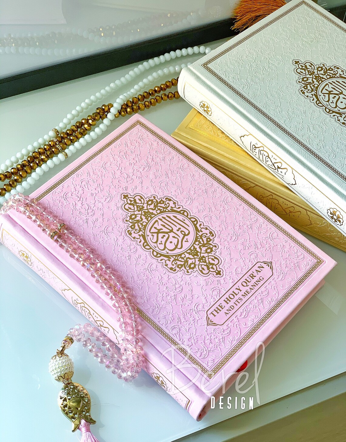 English Pink Quran Islamic Gift English Thermo Leather Quran Etsy