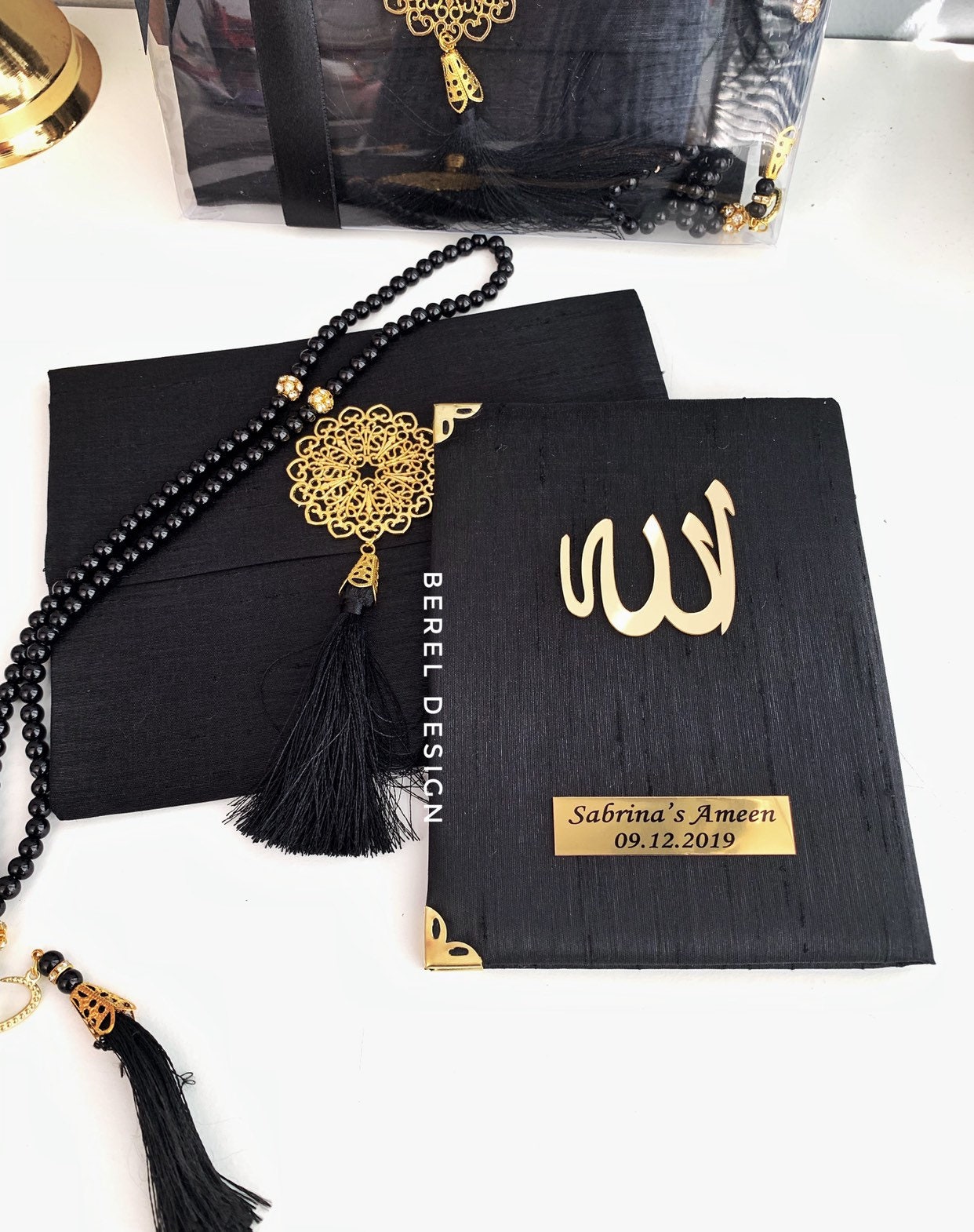 Black Yaseen Book Set Islamic Gift Set Arabic Yaseen Cover Etsy