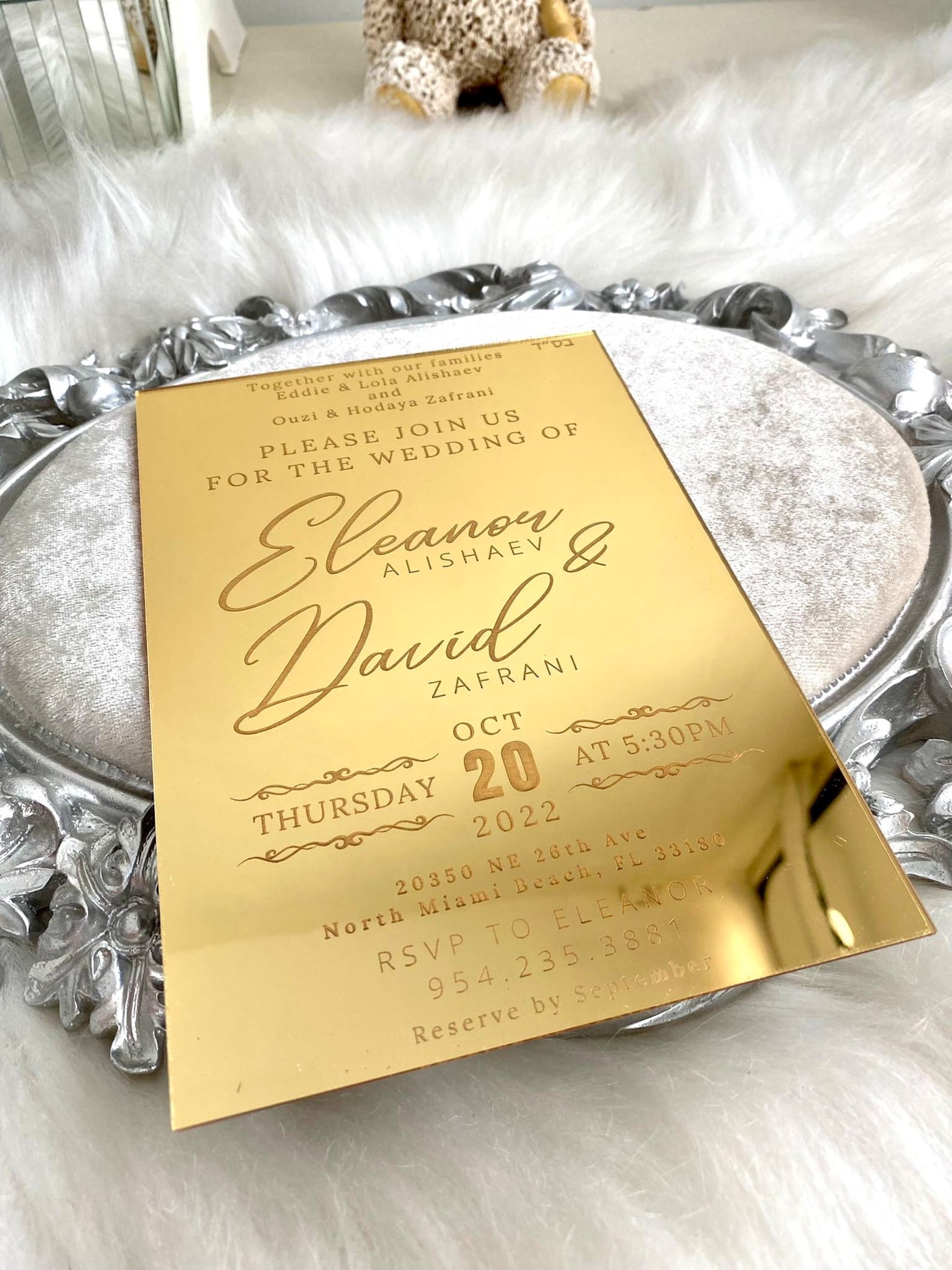 Rectangle Invitation Rectangle Wedding Acrylic Invitation Card, Personalized Gift, Wedding ...