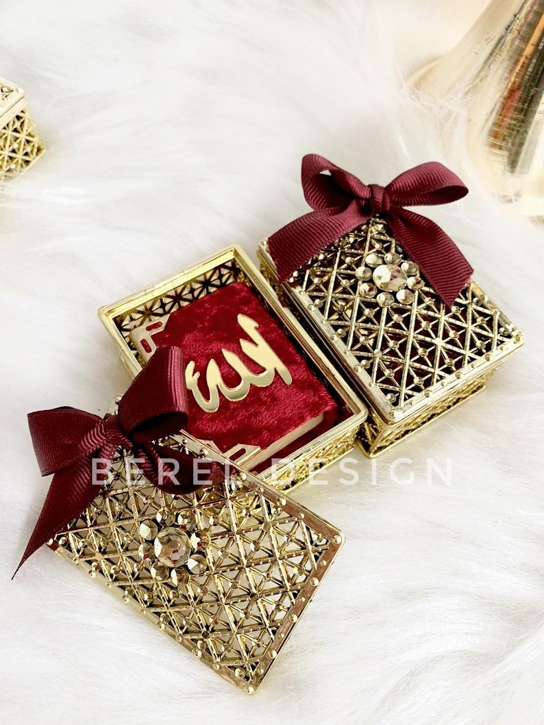 Quran Book Islamic Wedding Ramadan Gifts Custom Mini Quran Set Ameen Gift Mini Quran Eid Mubarak Quran Set Arabic Quran in Box