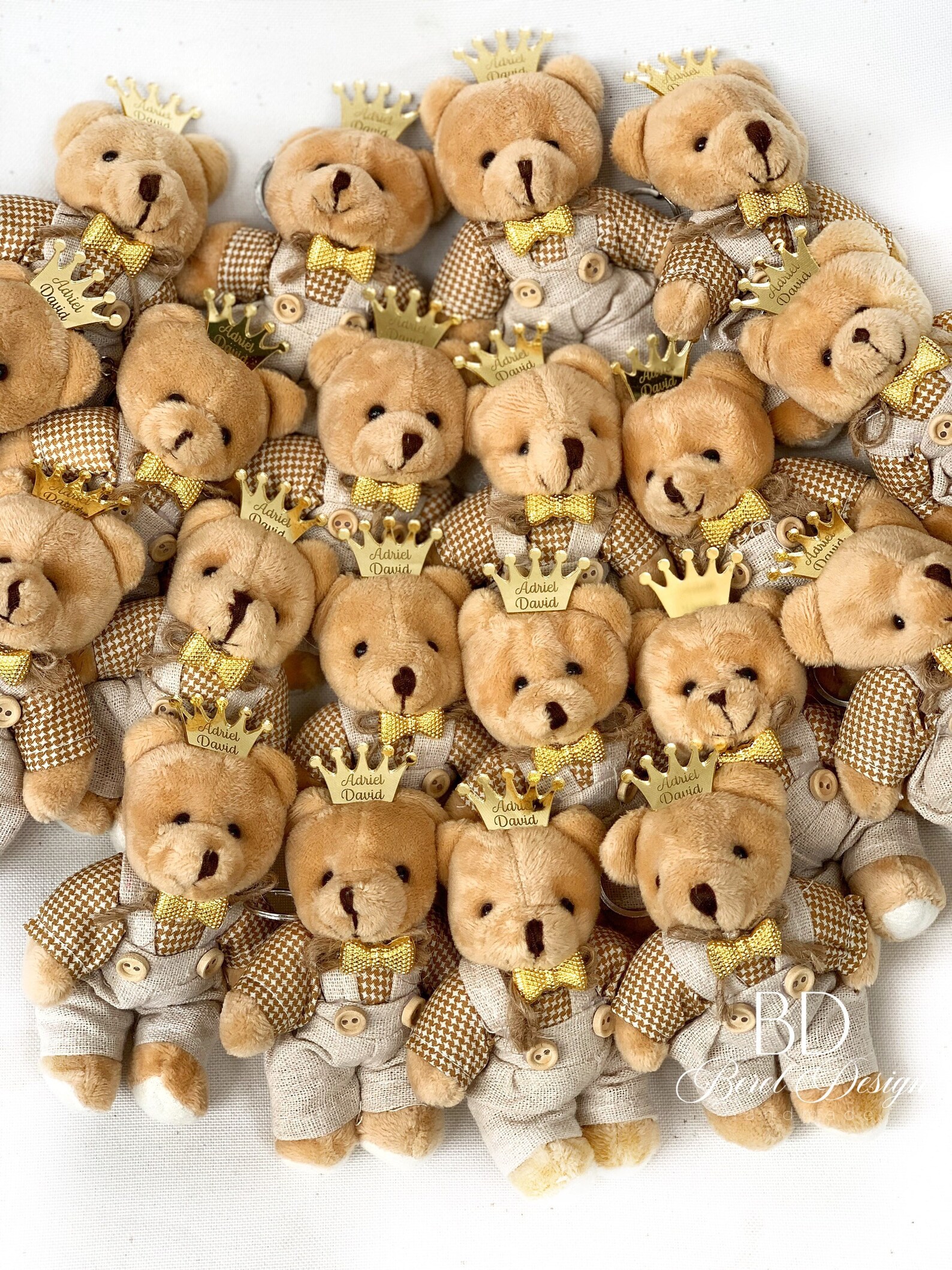 Custom Teddy Bear Baby Shower Favors Teddy Bear Keychain - Etsy