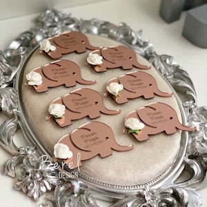 Personalized Gift, Custom Birthday Elephant Magnet, First Birthday Party Favors, Elephant Baby Shower, Elephant Design, Party Favors