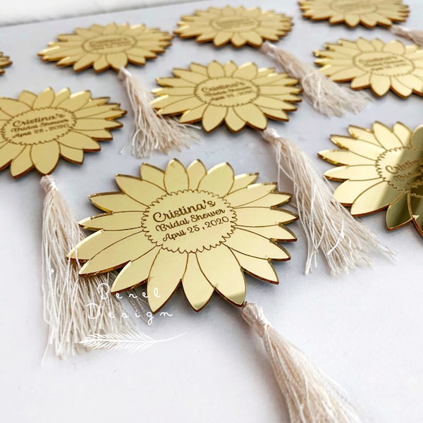 Sunflower Magnets, Sweet 16, Mothers Day Gift, Quinceañera Gifts, Sunflower Bridesmaid Gifts, Party Favors, Bridal Shower Favors, Bride Gift