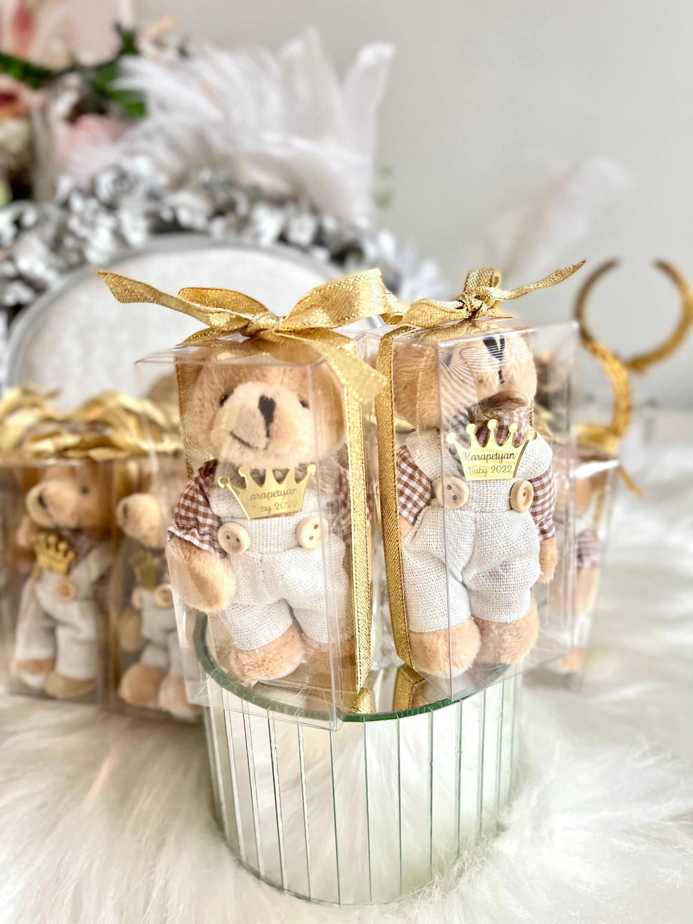 Handmade Favor,Gender Reveal,Teddy bear Keychains,Party Favors, Teddy
