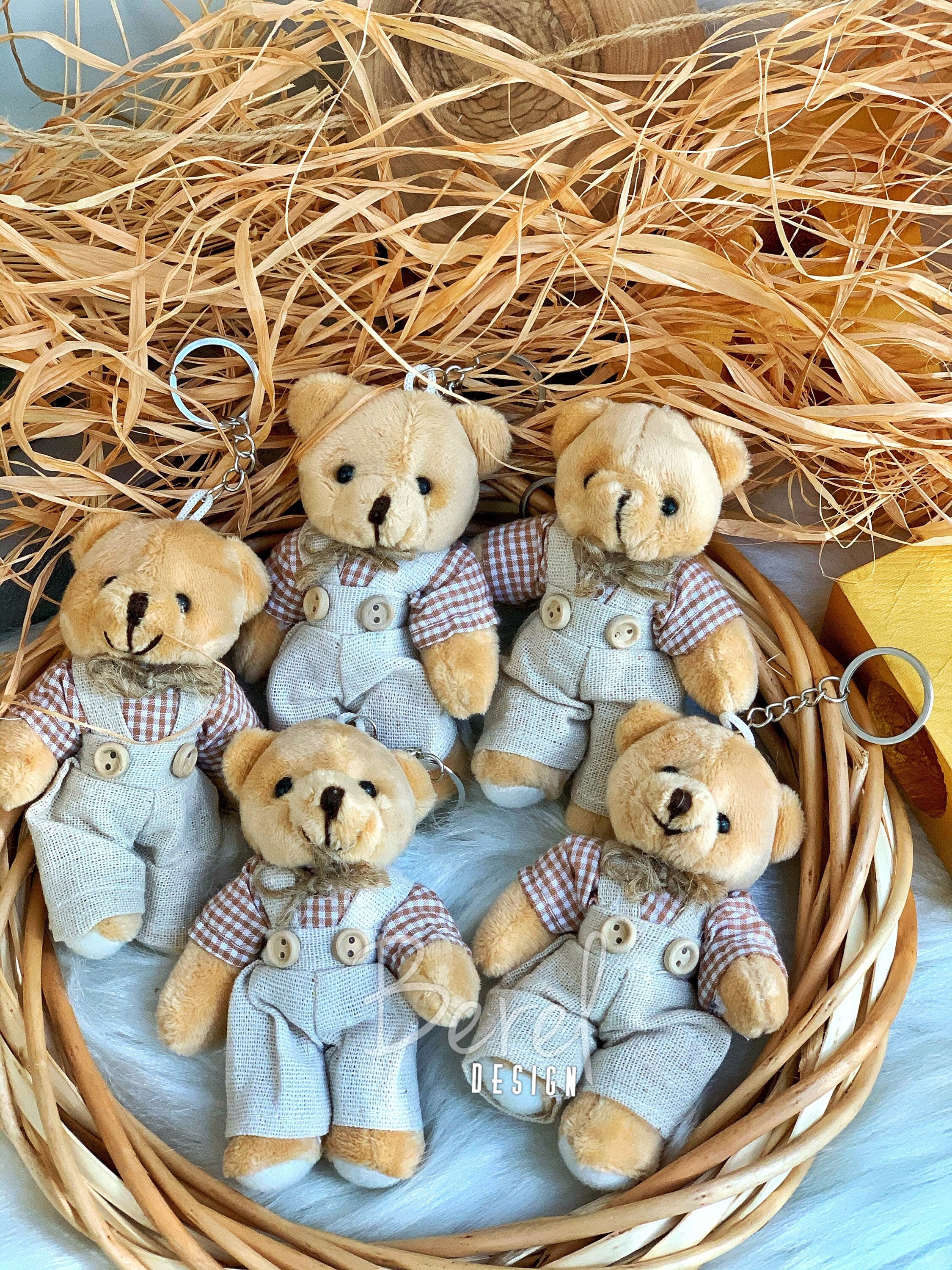 9 Pcs Small Plush Teddy Bears Bulk, 10 Inch Stuffed Animals Toys Bear