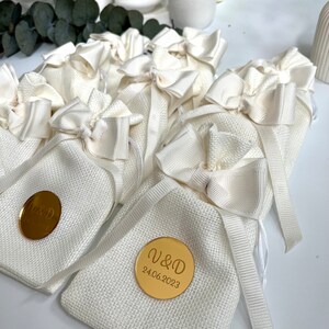 White Wedding Gift Bags, Save the Date Favors, Wedding Sachet Bags ...
