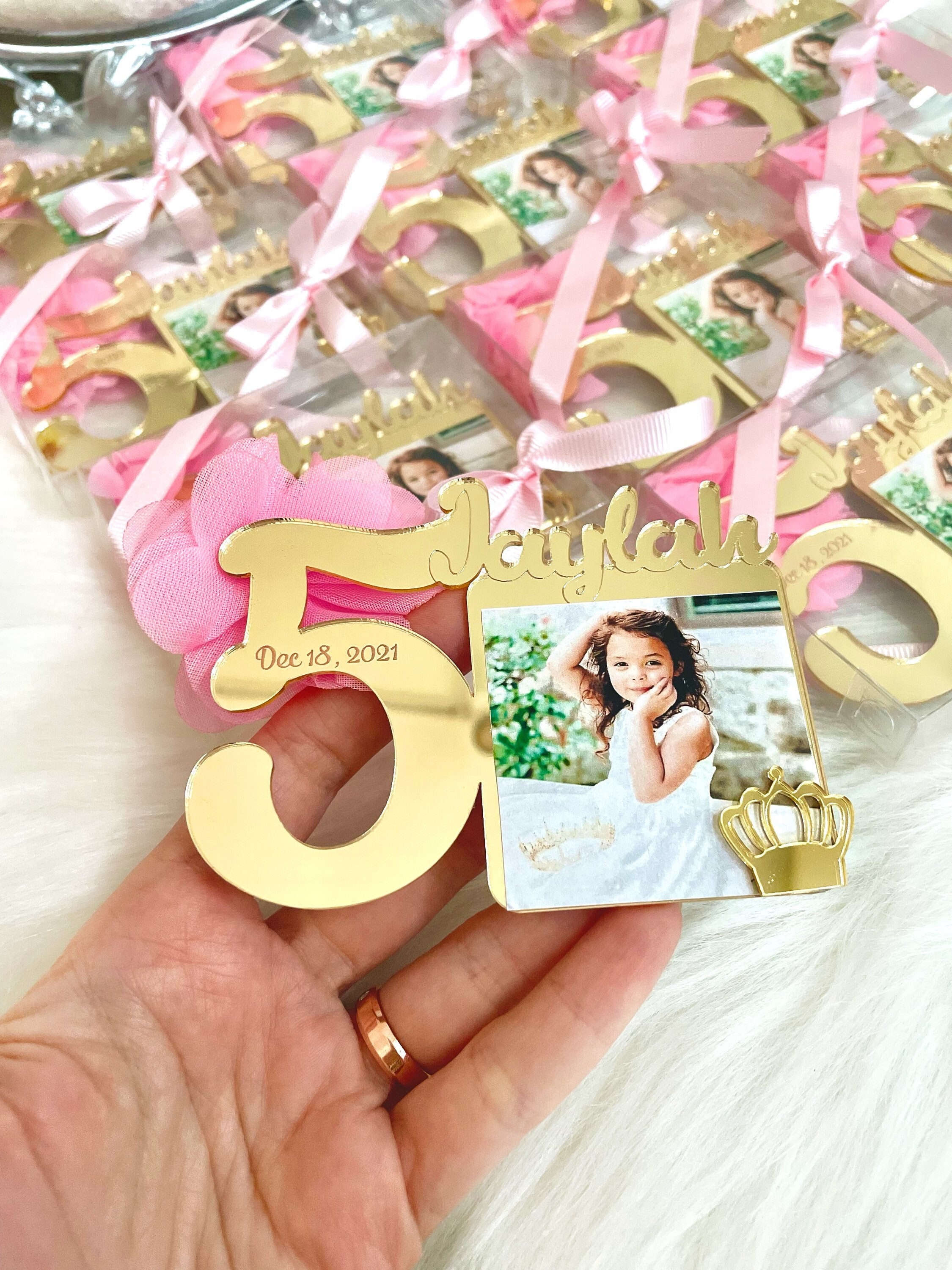 5th Birthday Favors, Fifth Birthday Party Favors, Age 5 Picture Frames, Photograph Favors, Custom Photo Favors, Birthday Frame, Age Frames