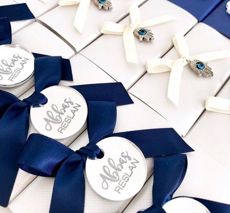 Reception Token Lettering Name Logo Baby Shower Favors Rose Gold Acrylic Mirror Tags Valentines Day Custom Acrylic Tags Cake Charm