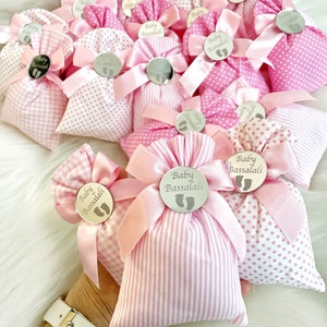 Baby Girl Shower Favors, Pink Sachet Bags, Pink Birthday Party Gifts, Baby Shower Favors, Welcoming Favors, Baby Feet Design, Lavender Bags