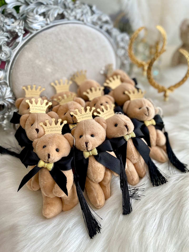 Custom Teddy Bear Keychain Teddy Bear Baby Shower Favors Etsy