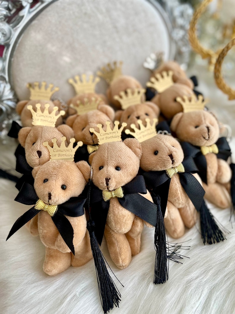 Custom Teddy Bear Keychain Teddy Bear Baby Shower Favors Etsy