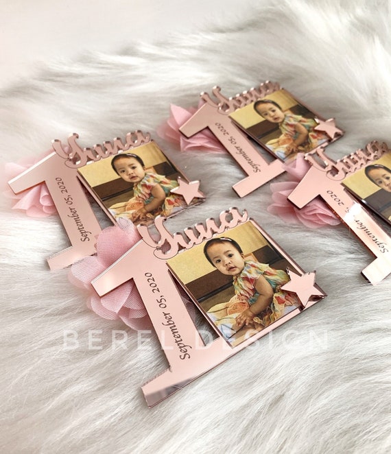 1st Birthday Favors, Custom Birthday Photo Favors, 10pcs, Photo Favors, Picture Frames, First Birthday Party Gifts, 1st Birthday Theme Gifts