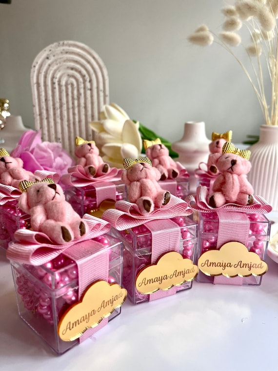 贈り物にテディベア ローズ付き 4点セット メッセージカード、扇子付き