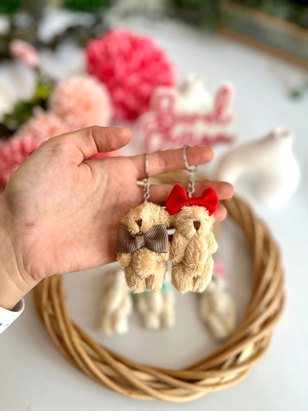 Teddy Bear Baby Shower 6cm Plush Mini Teddybear Miniature Etsy UK