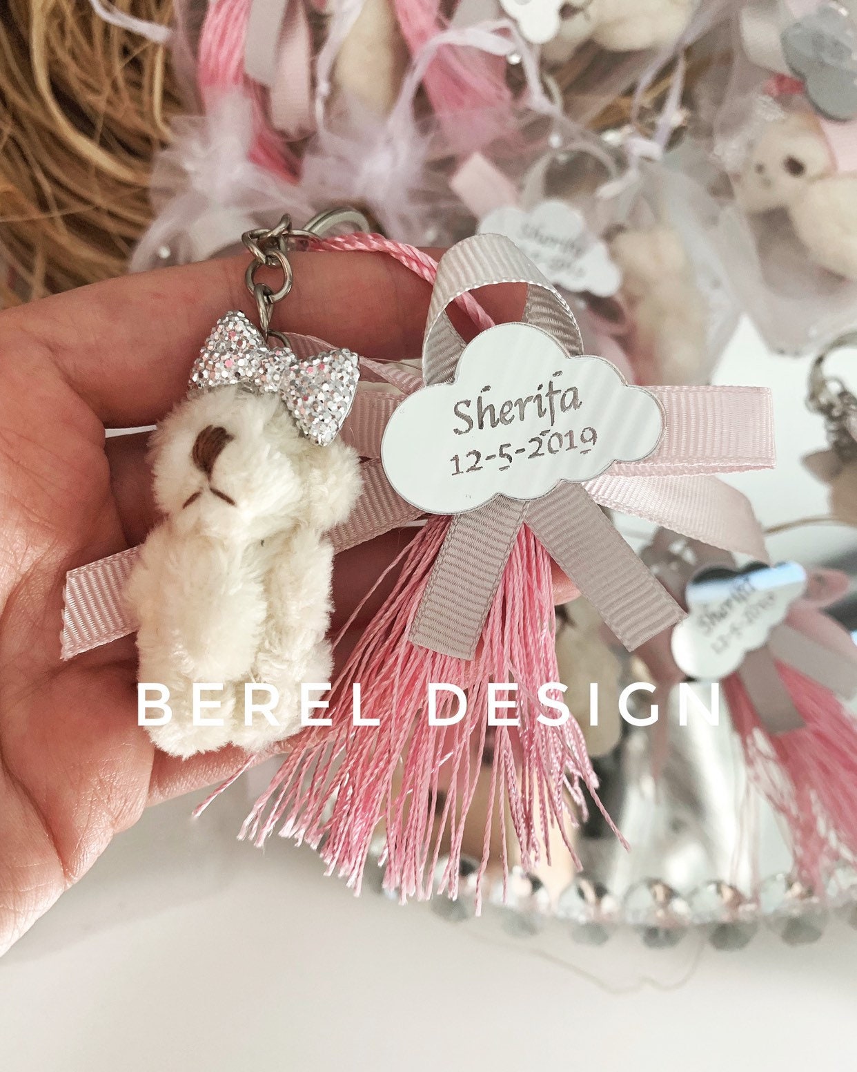Custom Keychain Personalized Keyring 10 pcs Custom Teddy Etsy