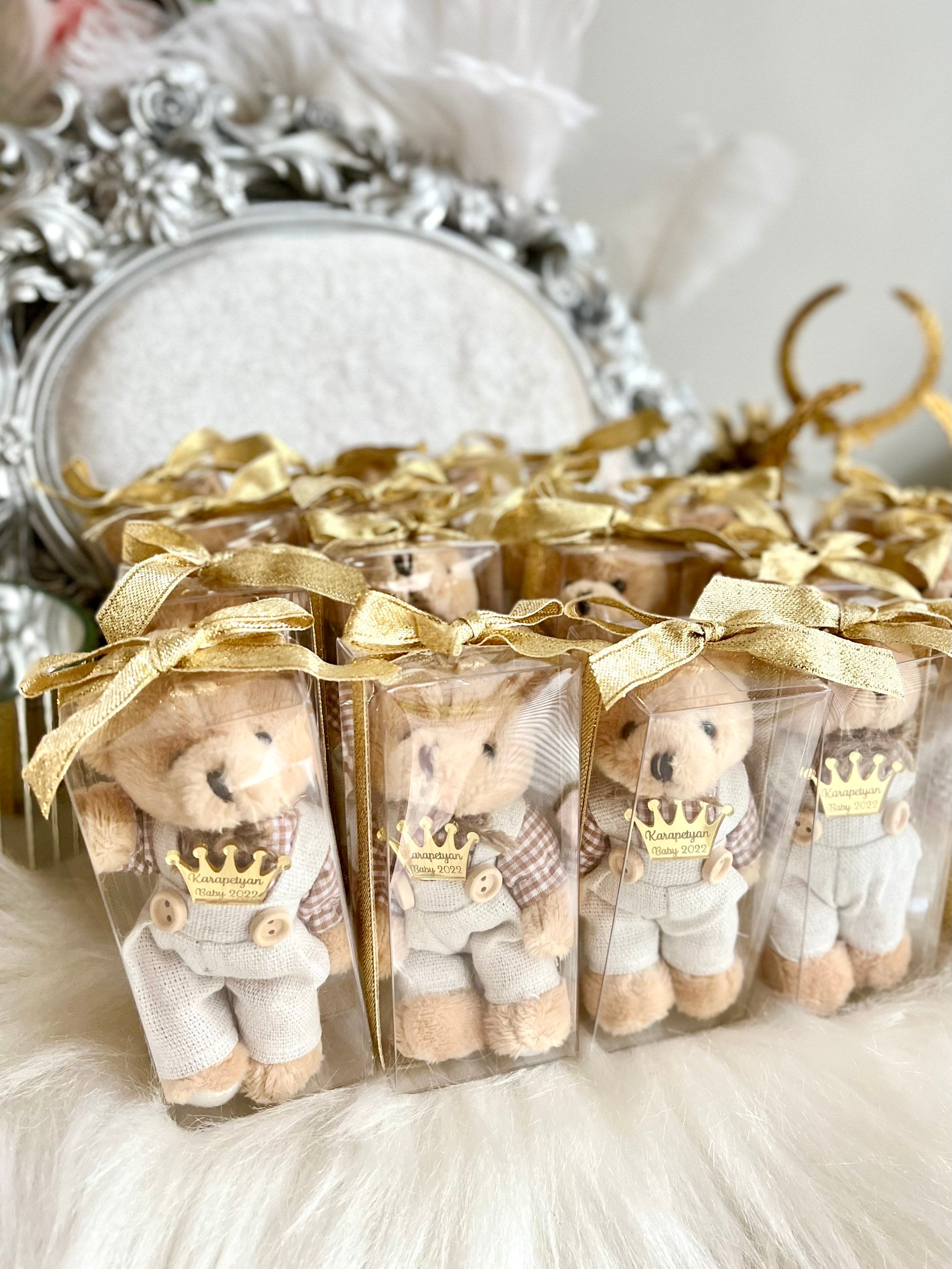 Handmade Favor,Gender Reveal,Teddy bear Keychains,Party Favors, Teddy
