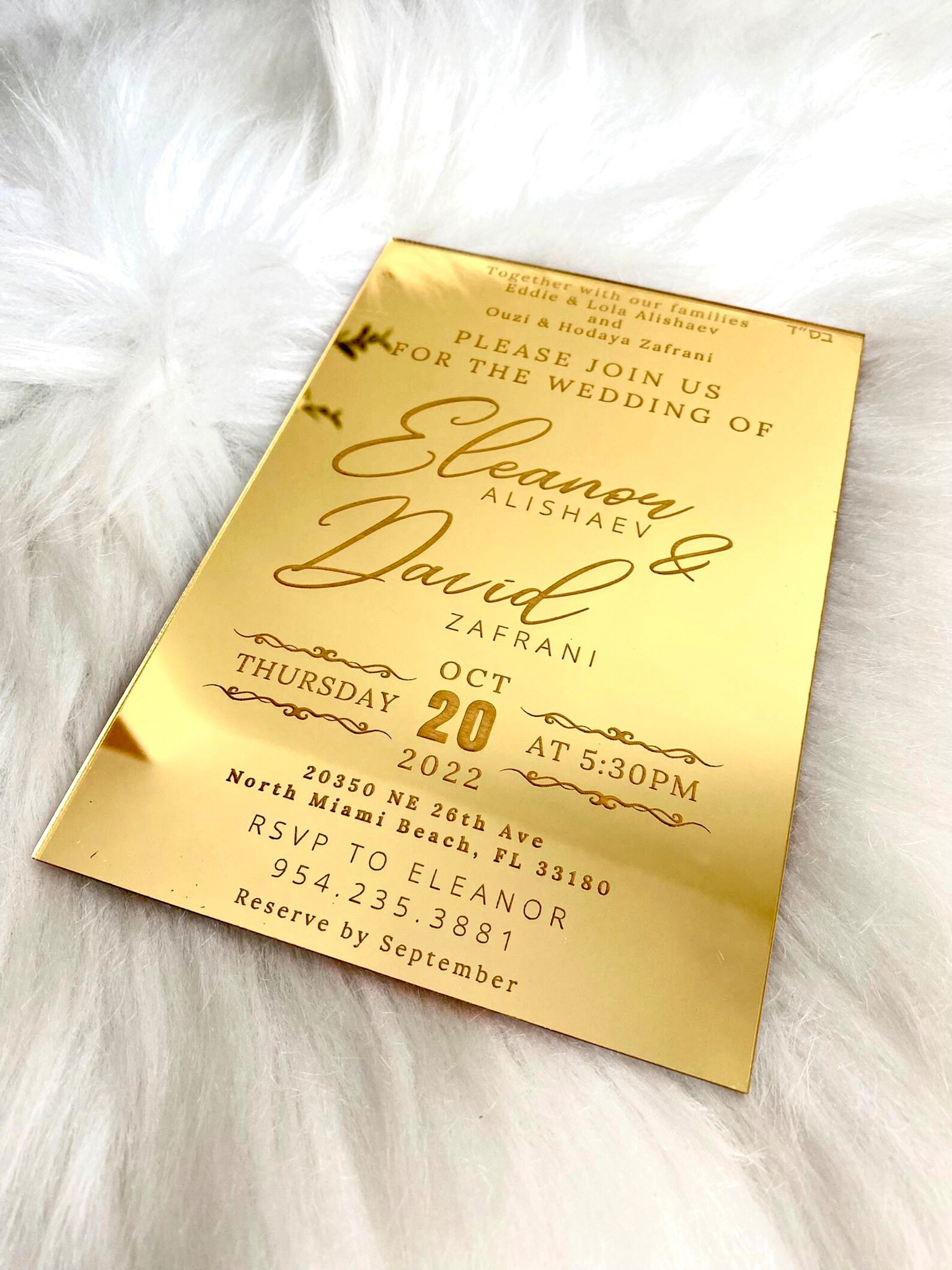 Rectangle Invitation Rectangle Wedding Acrylic Invitation Card, Personalized Gift, Wedding ...