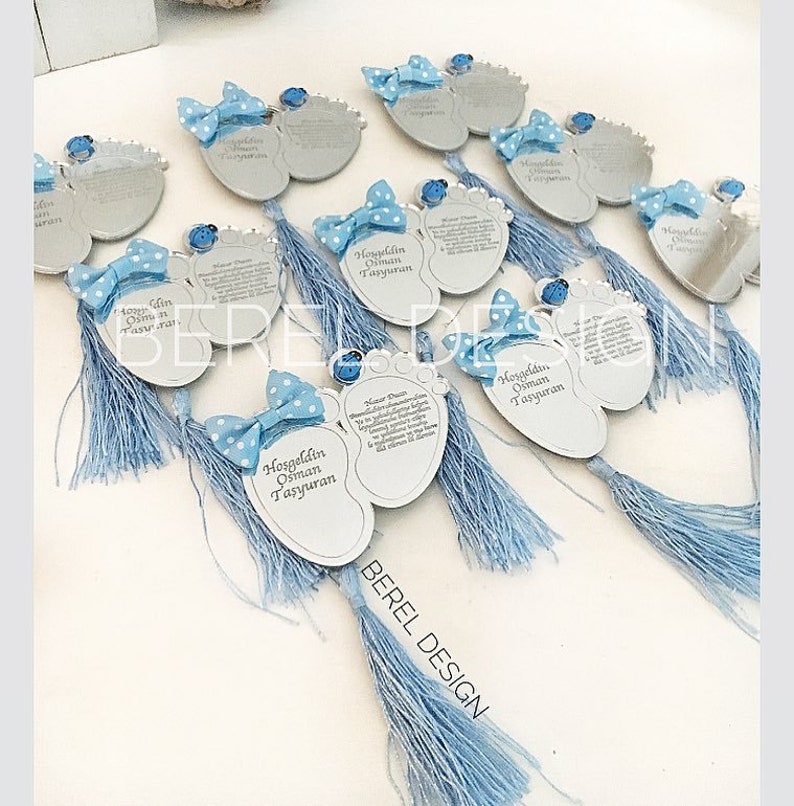 Baby Shower Gifts Welcoming Gifts for Baby Girl Evil eye Favors Gold Baby Feet Favors Custom Favor Magnets Welcoming Favors 10 pcs