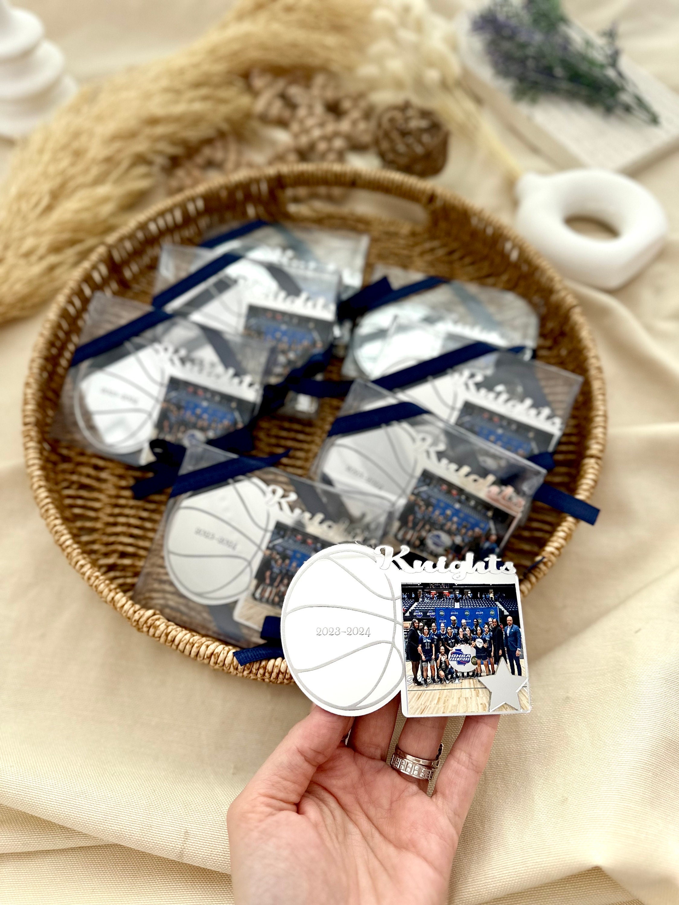 Custom Basketball Photo Magnet | Basketball Game Team Gift | Sports Gifts for Him | Basketball Photo Frame | Basketball Party Favors