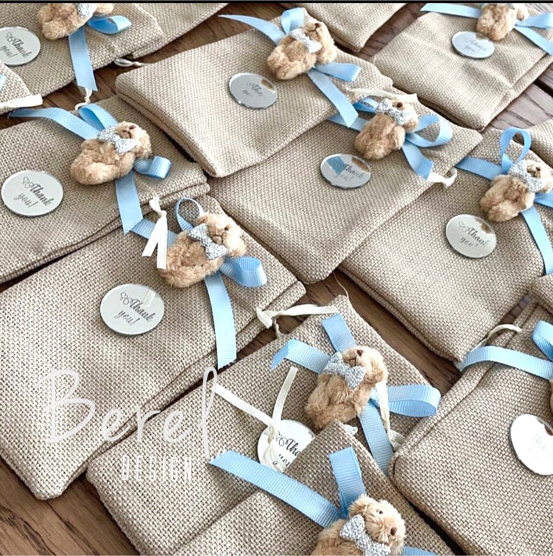 Teddy Bear Gift Bags, Candy Bags, Baby Shower Gift Pouch, Personalized GiftsPackaging Bags, Straw Bags for Favors, Party Favors, Party Bag immagine 5