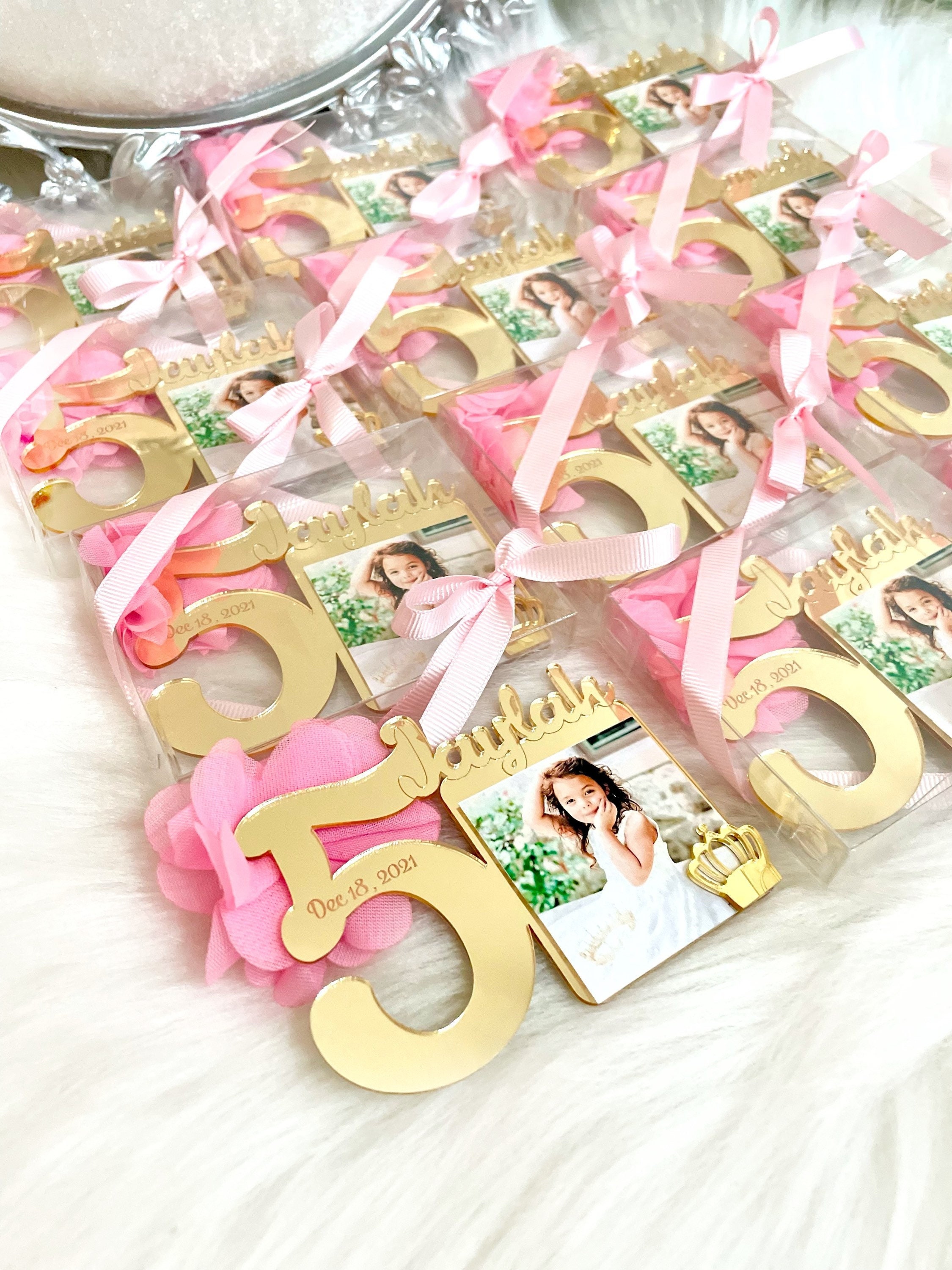 5th Birthday Favors, Fifth Birthday Party Favors, Age 5 Picture Frames, Photograph Favors, Custom Photo Favors, Birthday Frame, Age Frames