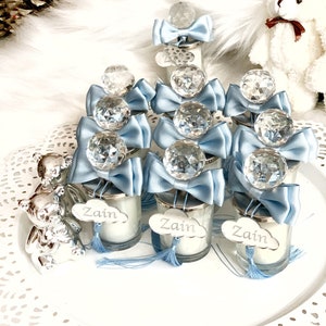 Crystalline Candle, Personalized Gift, Baby Shower Gift, Welcoming Favors, Guest Gift, Welcome Baby Boy, Wedding Gift, Birthday Party Favors