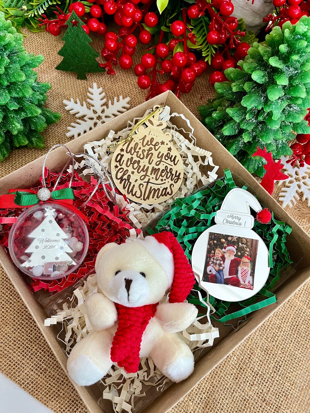 Personalized Christmas Gift Box, Christmas Tree Gift Set, 2024 Gifts, Xmas Gifts for Her