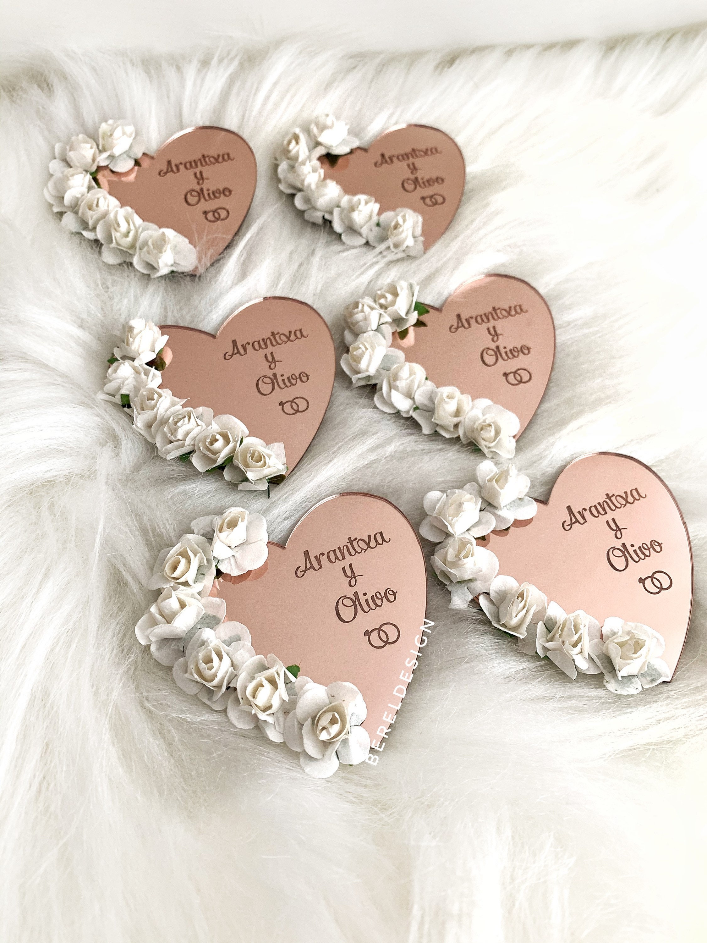 Heart Shape Wedding Acrylic Mirror Favors, Save the Date Magnet, Wedding Guest Gift, Valentines Day Gift, Personalized Gift, Wedding Gifts