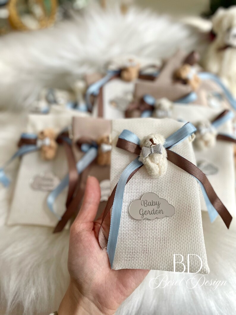 Teddy Bear Gift Bags, Pink Baby Shower Gift Bags, Candy Bags, Packaging Bags, Personalized Gift, Party Favors, Party Bags, Baby Welcome image 8