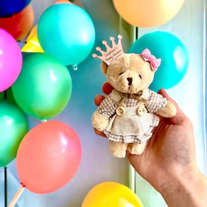 Custom Teddy Bear Keychain, Personalized Gifts, We Can Bearly Wait, Teddy Bear Baby Shower Gifts, Birthday Gifts, Welcome Baby Girl Favors