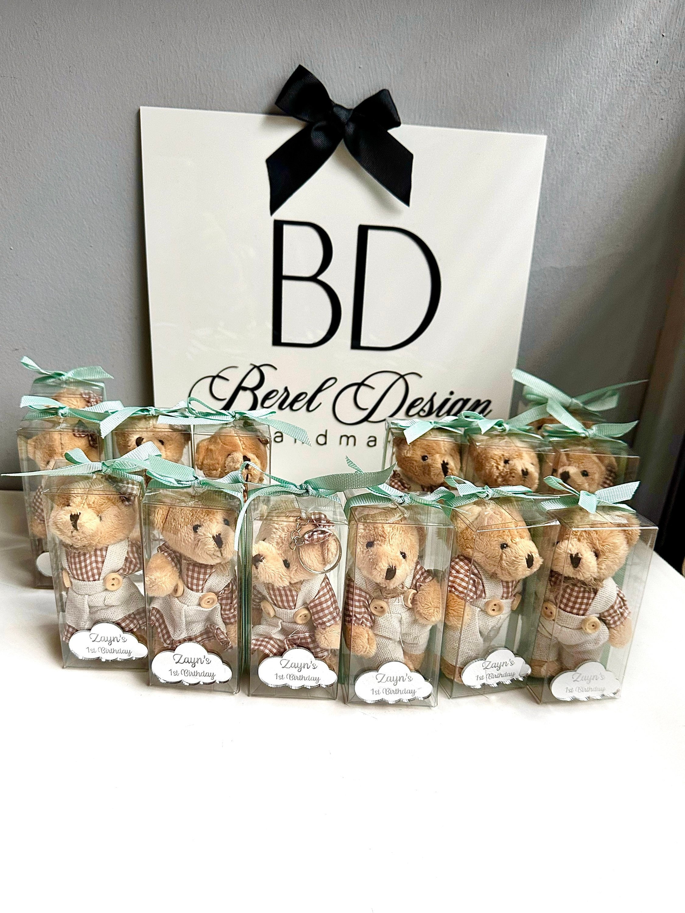 Custom Plush Teddy Bear Keychain, Baby Shower Party Favors, Teddy Bear ...