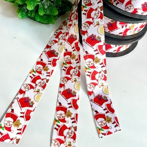 Kerstmanlint, kerstdecoratielint, feestartikelen feestartikelen, effen satijnen lint, 3/4 inc 20 mm, groothandellint, lint feestdecoratie