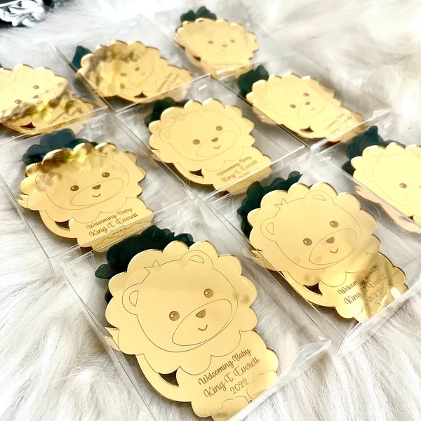 Jungle Safari Birthday Party Favors, Lion Magnets,Personalized Gifts, Baby Shower, Birthday Favors, Safari Themed Party, Party Guest Gifts