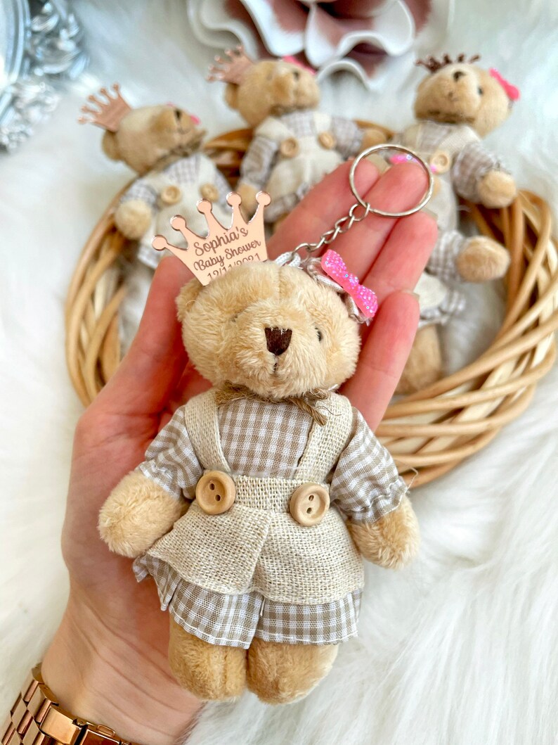 Custom Teddy Bear Keychain Personalized Gifts We Can Bearly Etsy