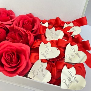 Etiqueta con forma de corazón, 2 pulgadas (5 cm), etiqueta para el día de San Valentín, etiqueta de regalo con nombre en forma de corazón, etiqueta para guardar la fecha, etiquetas para bodas, etiqueta de agradecimiento, etiqueta con el nombre del invitado, fichas