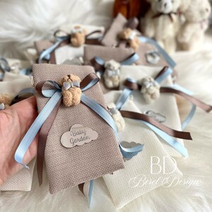 Teddy Bear Gift Bags, Pink Baby Shower Gift Bags, Candy Bags, Packaging Bags, Personalized Gift, Party Favors, Party Bags, Baby Welcome image 9