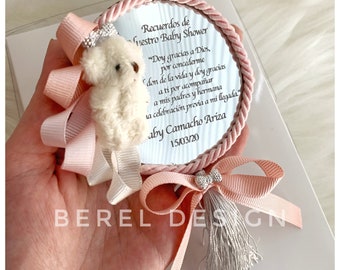 Custom Teddy Bear Magnet, Baby Shower Favors, Personalized Gift, Teddy Bear Favor, Baby Girl Welcoming, Welcoming Gifts, Gender Reveal