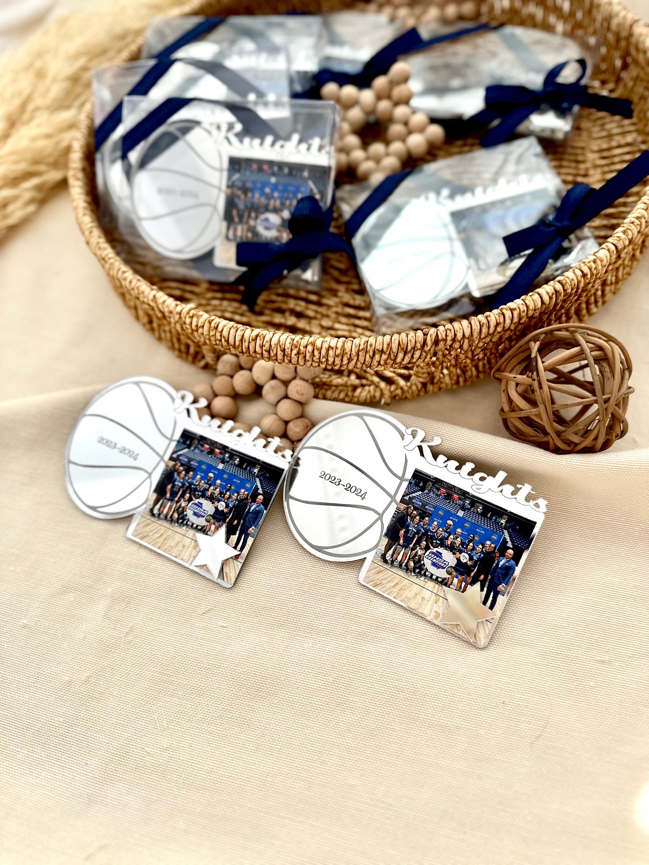 Custom Basketball Photo Magnet | Basketball Game Team Gift | Sports Gifts for Him | Basketball Photo Frame | Basketball Party Favors