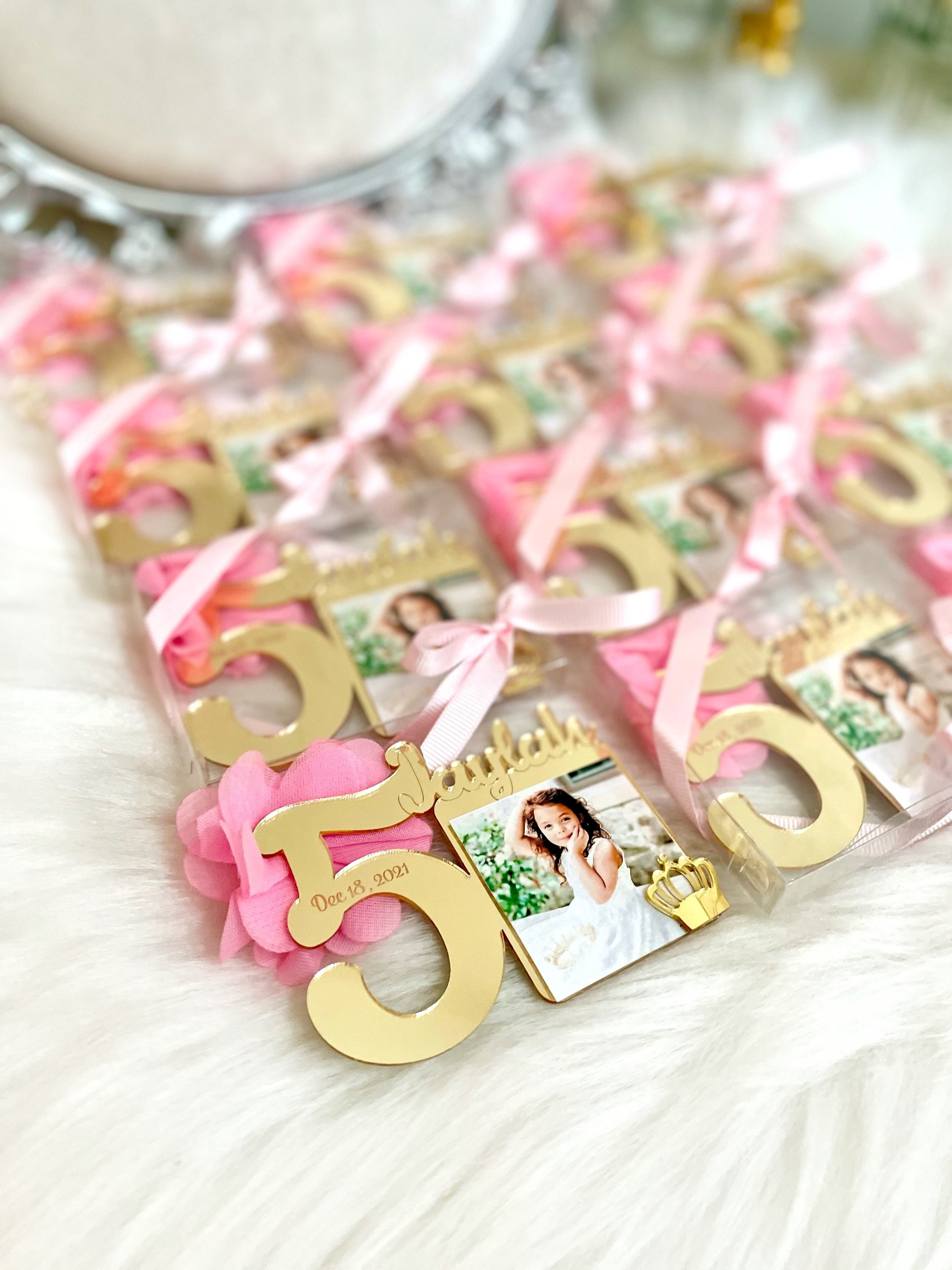 5th Birthday Favors, Fifth Birthday Party Favors, Age 5 Picture Frames, Photograph Favors, Custom Photo Favors, Birthday Frame, Age Frames