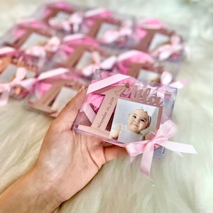 1st Birthday Favors, Custom Birthday Photo Favors, 10pcs, Photo Favors, Picture Frames, First Birthday Party Gifts, 1st Birthday Theme Gifts image 5