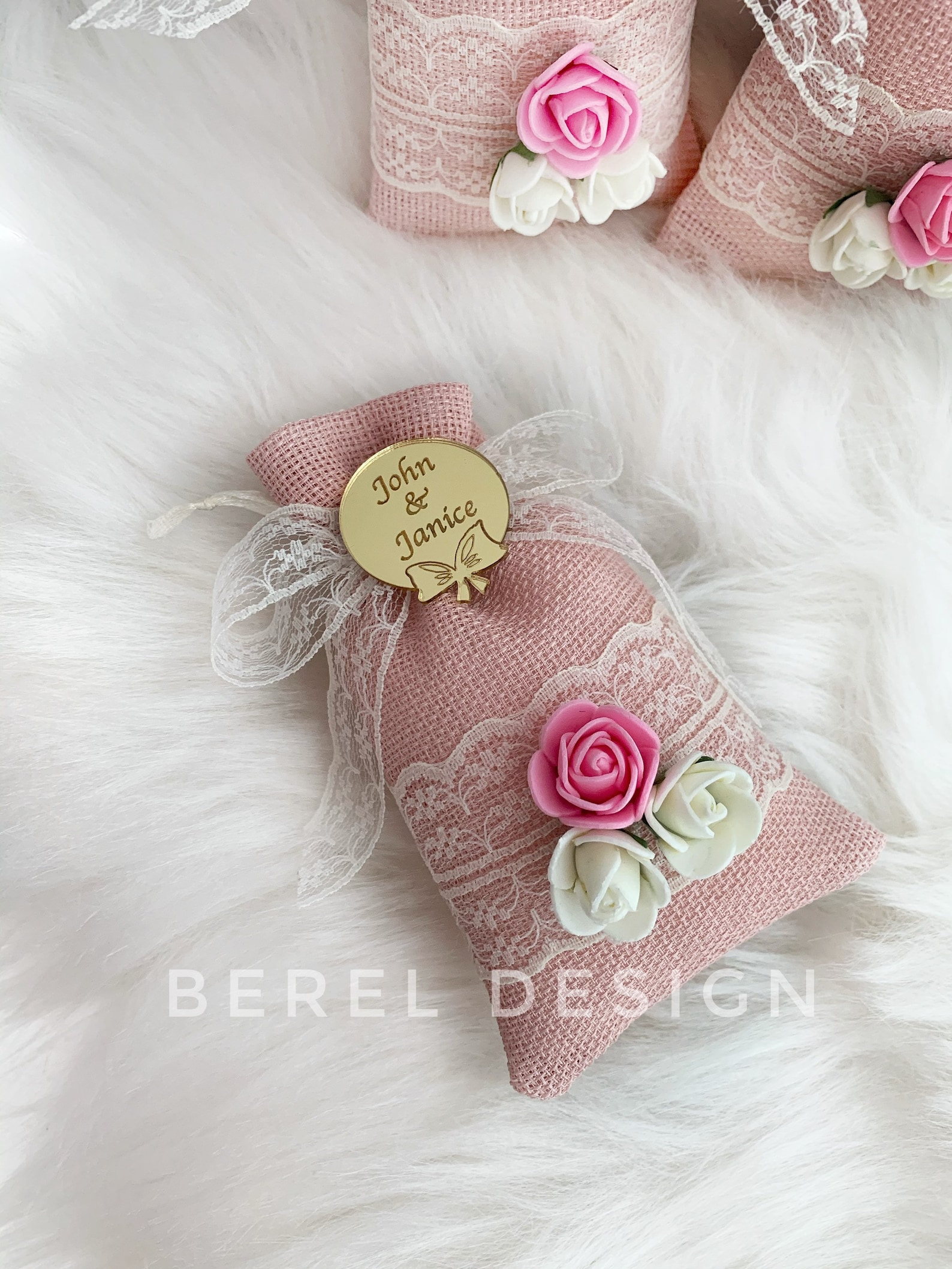 Custom Pink Sachet Bags Sachet Favors 10 pcs Wedding Favor Etsy