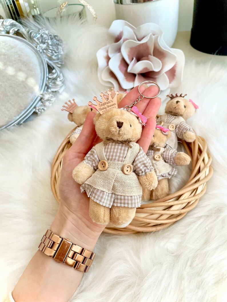 Custom Teddy Bear Keychain Personalized Gifts We Can Bearly Etsy