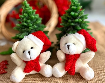 50 Pcs Christmas Teddy Bear Keychain, 2025 Gifts for Her, Noel