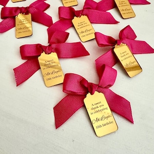 Etiqueta de espejo personalizada, etiqueta para guardar la fecha, etiquetas de acrílico dorado, etiquetas con nombre para bodas, fichas navideñas, etiquetas de lujo, etiquetas para baby shower, dije para pastel