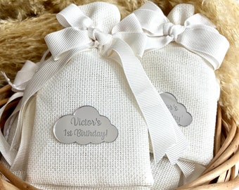 Custom Cloud Theme White Gift Bags, Cloud Party Gift Bag, Cloud Baby Shower Favors, Personalized Pouch, Gift Pouches, Gift, Baby Shower Bag