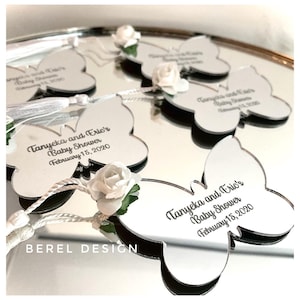 Butterfly Custom Acrylic Mirror Magnets, Bridesmaid Gift, Party Favors, Personalized Gift, Wedding Favors, Butterfly Baby Shower Party Theme