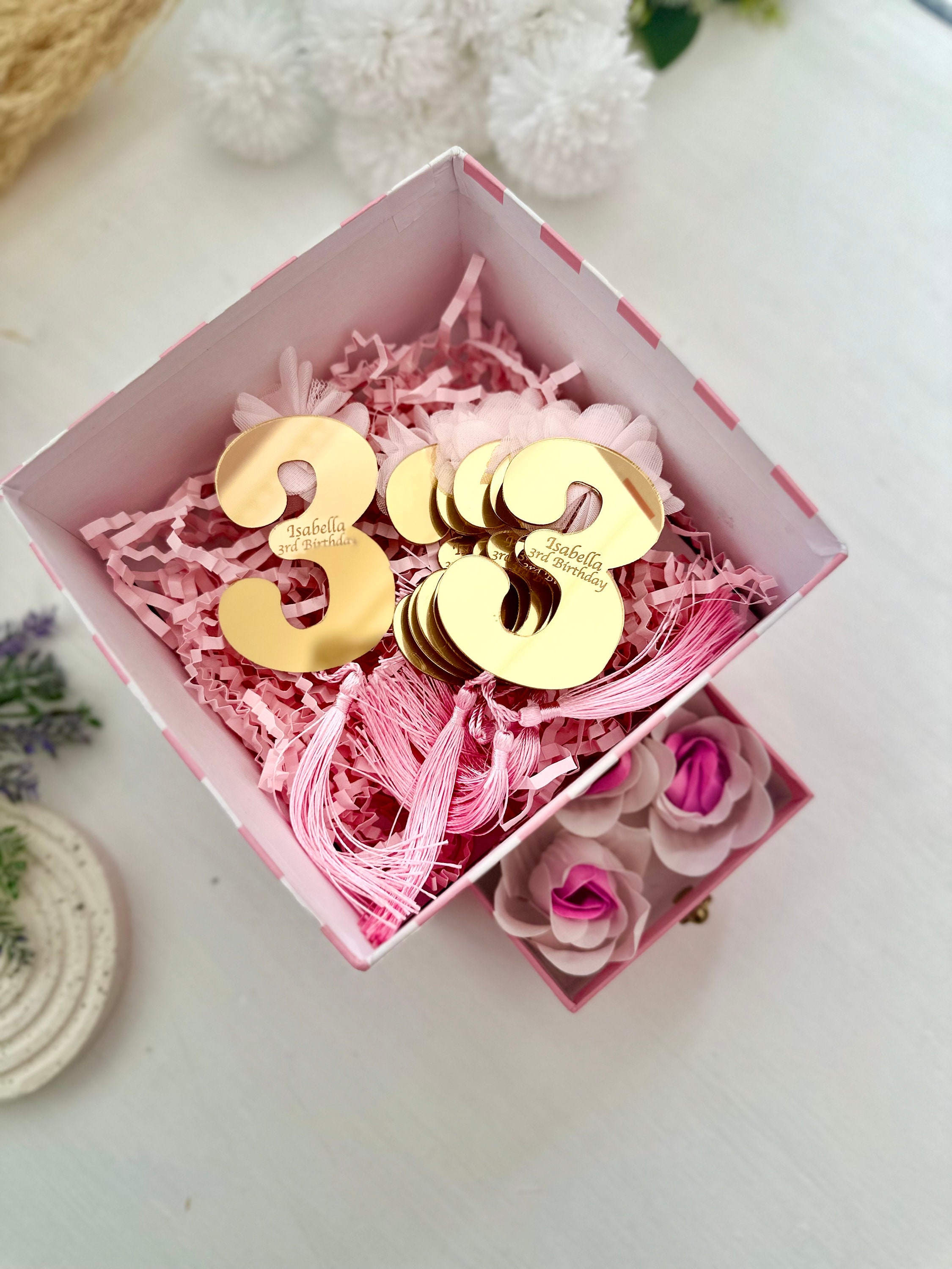 Bandierine Rosa Per 3° Compleanno, Festone Olografico Da 3,9 M, 11 Bandiere, Per Interni/esterni - 4