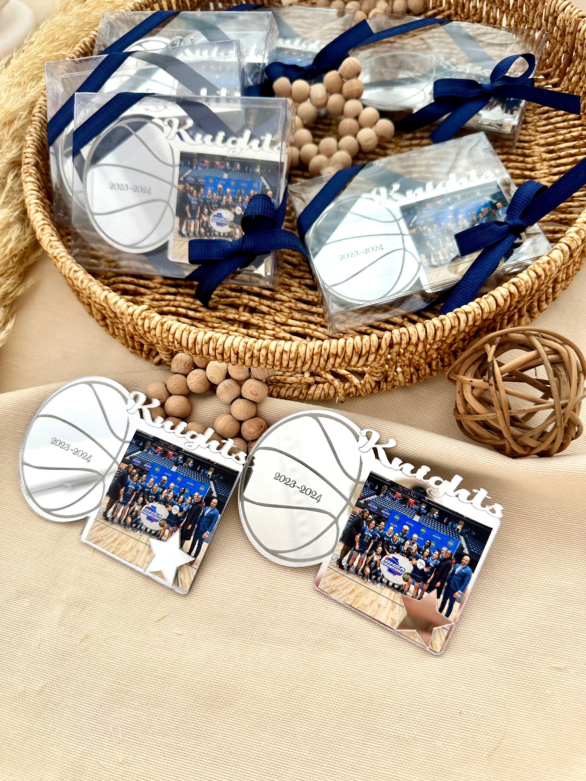 Custom Basketball Photo Magnet | Basketball Game Team Gift | Sports Gifts for Him | Basketball Photo Frame | Basketball Party Favors