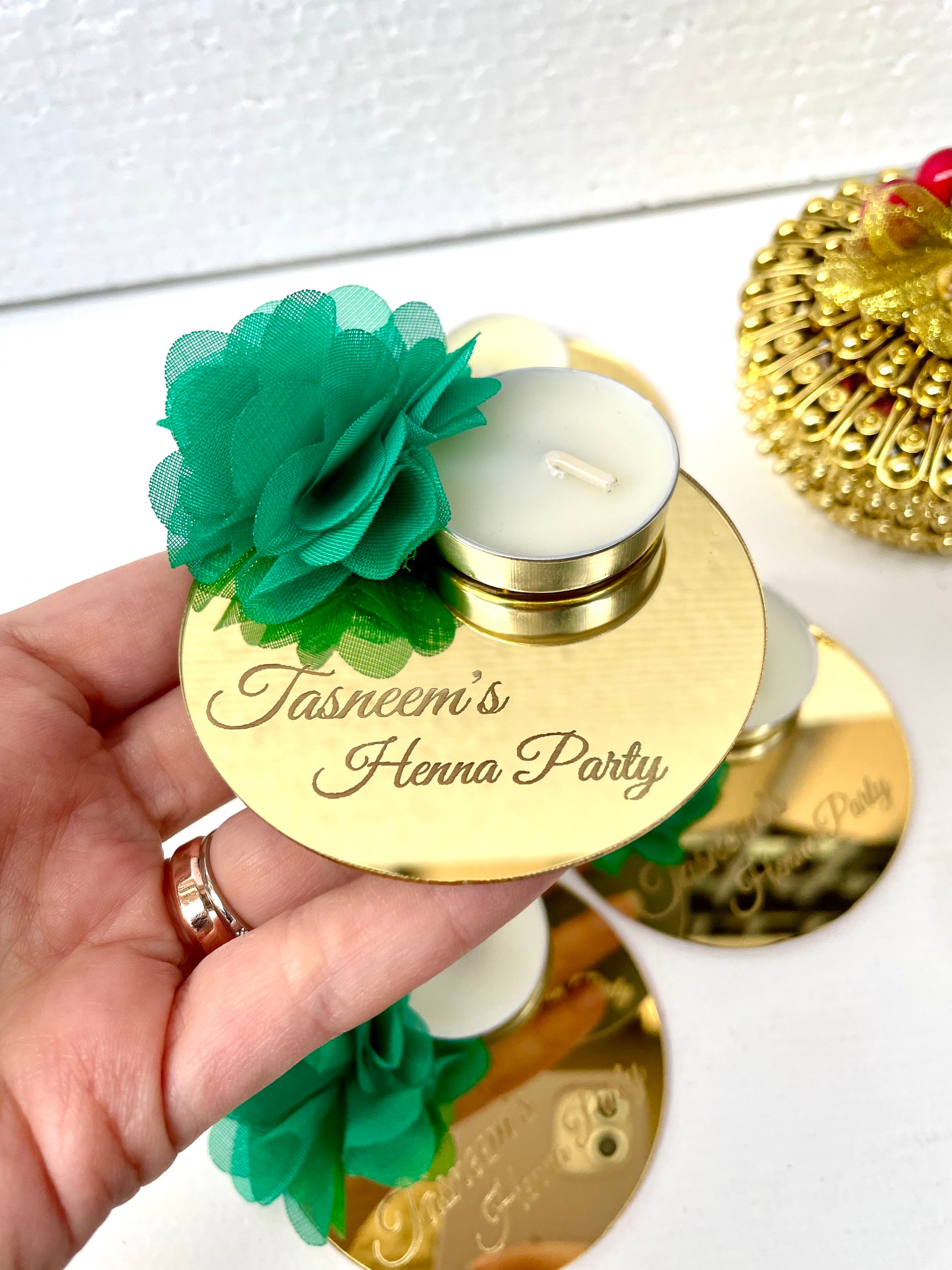 Flowery Wedding Candles, Henna Gifts, Bridal Shower Gifts, Party Favors, Wedding Guest Gifts, Henna Favors, Birthday Party Favors, Sweet 16