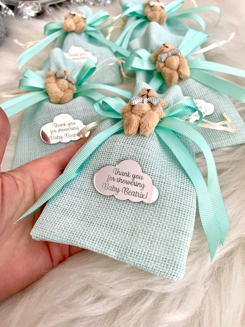 Teddy Bear Gift Bags Teddy Bear Baby Girl Shower Favors We Etsy